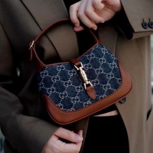 New Denim GG Monogram Calfskin Mini Jackie 1961 Hobo – SuperClone Limited Edition Bag