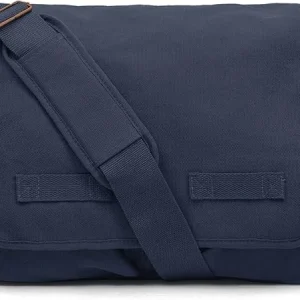 Classic Vintage Messenger Bag - Navy Blue
