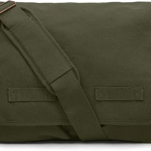 Classic Vintage Messenger Bag - Forest Green
