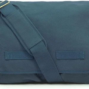 Classic Vintage Messenger Bag - Gunmetal Blue