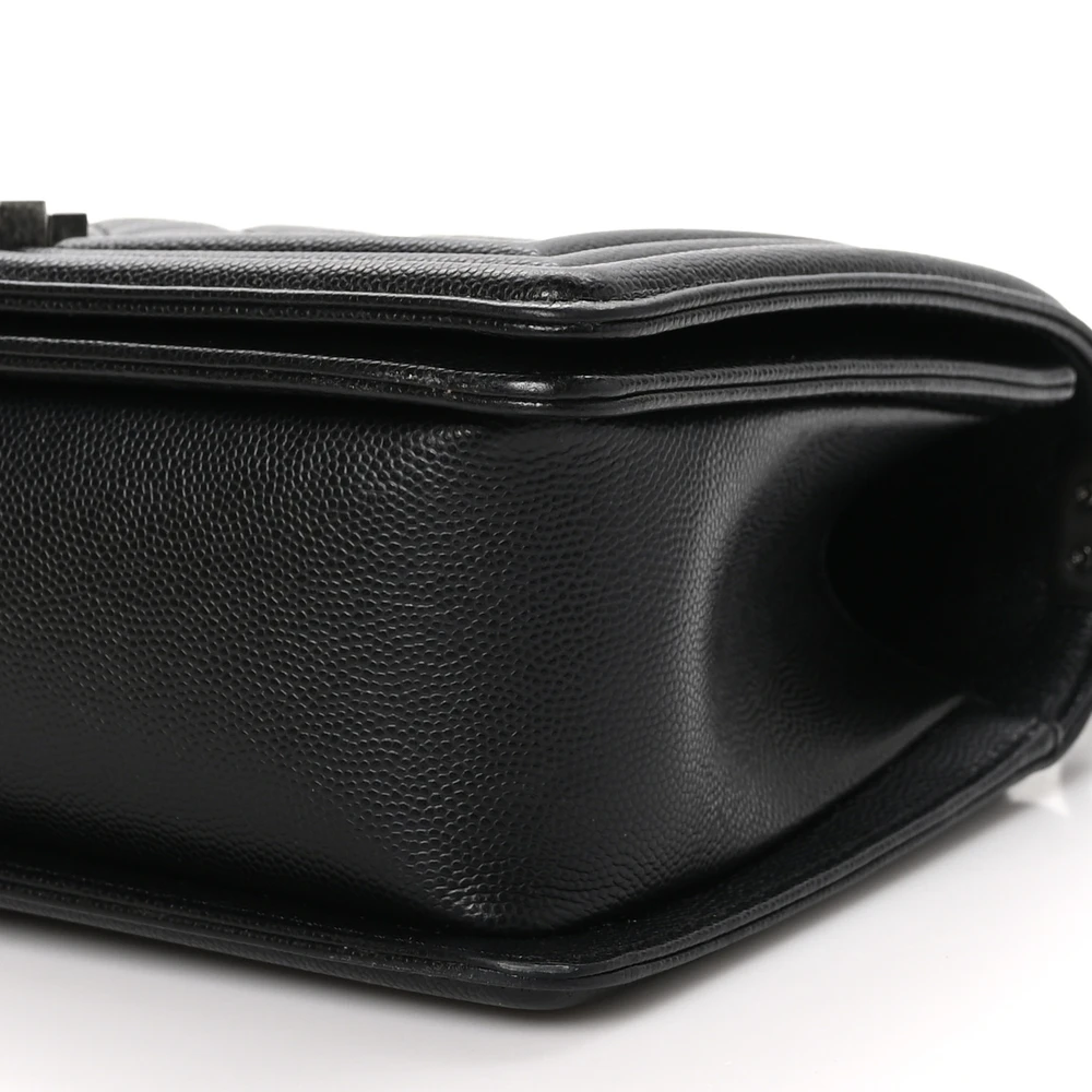 Medium Boy Flap Black Caviar Leather – Super Clone Crossbody Bag - 图片 5