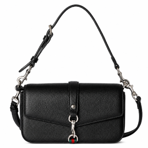 Gucci 810232 Replica | Black Grained Leather Small Crossbody