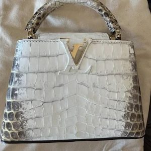 High-end Copy Lou!S Vuiton Himalaya Crocodile BB Capucines with Gold Hardware