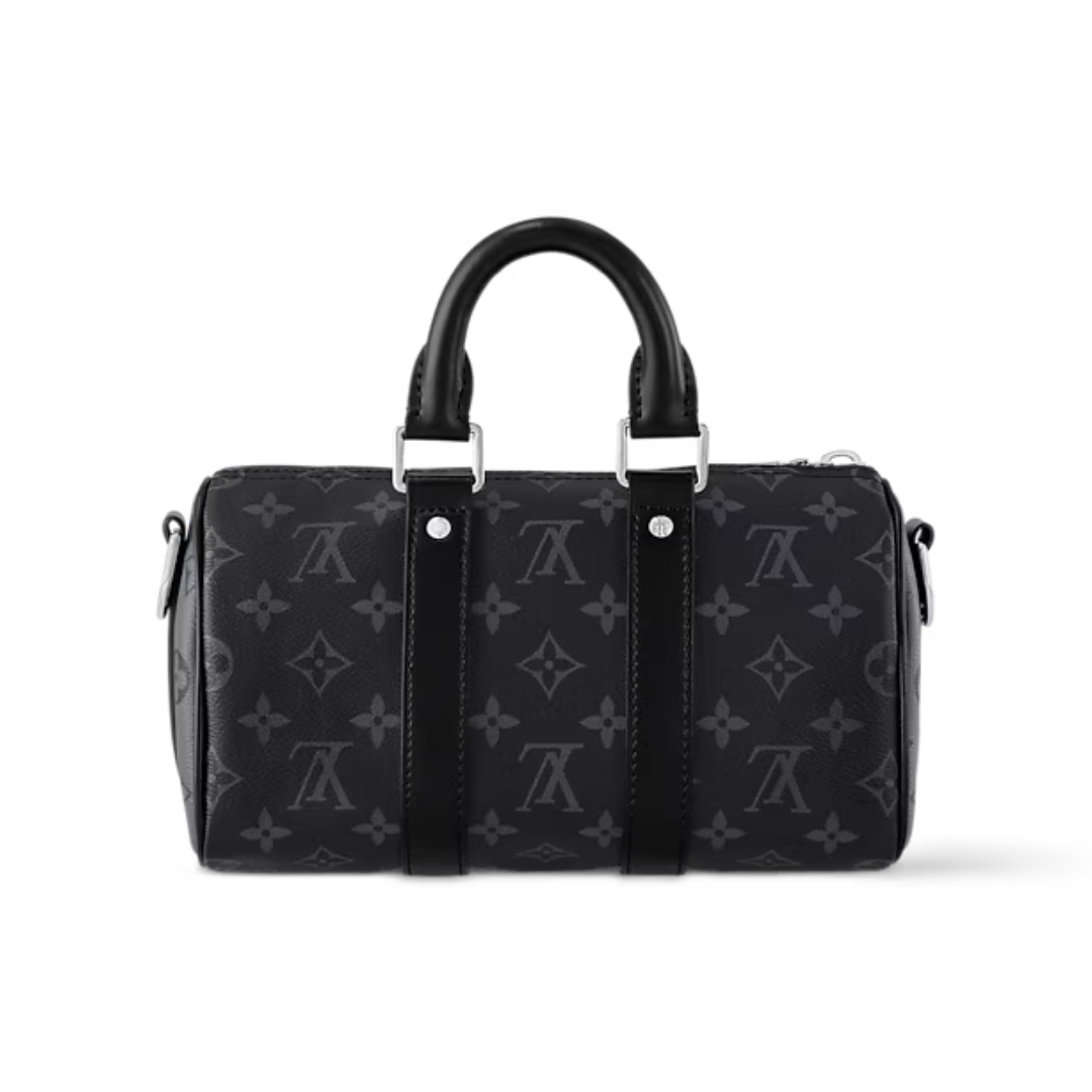 LV Keepall Bandoulière 25 Replica | Monogram Eclipse Canvas 1:1