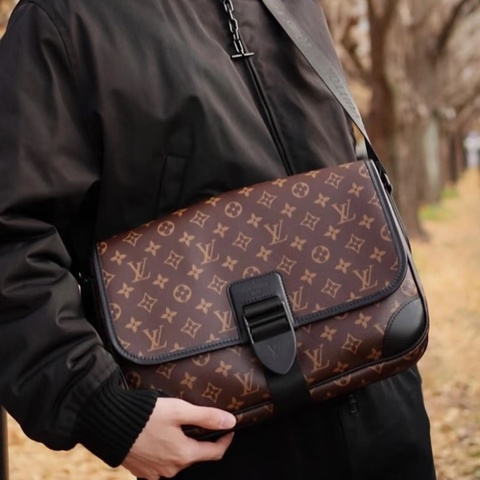 Super Clone Lou!S Vuiton Monogram Macassar Archy Messenger Unisex Bag - 图片 3