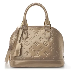 Alma BB 1:1 replica Beige Poudre Vernis Leather Gold Hardware HandBag