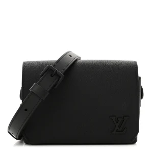 Fastline Wallet Super Clone Black Cowhide Leather Compact Crossbody Wallet