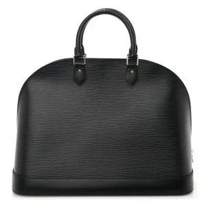 Alma GM Super Clone Black Electric Epi Leather Structured Shoulder Bag