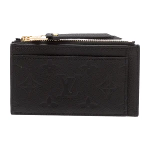 1:1 Mirror Quality Lou!S Vuiton Black Empreinte Leather Small LV Monogram Pouch