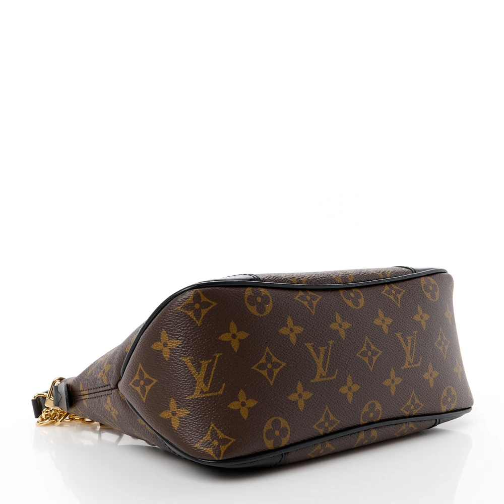 Boulogne NM Super Clone Black Monogram Canvas Gold Hardware Shoulder Handbag - 图片 4