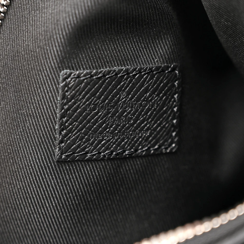 1:1 Mirror Quality Replica LV Duo Slingbag MM Black Taigarama Crossbody Sling Bag - 图片 4
