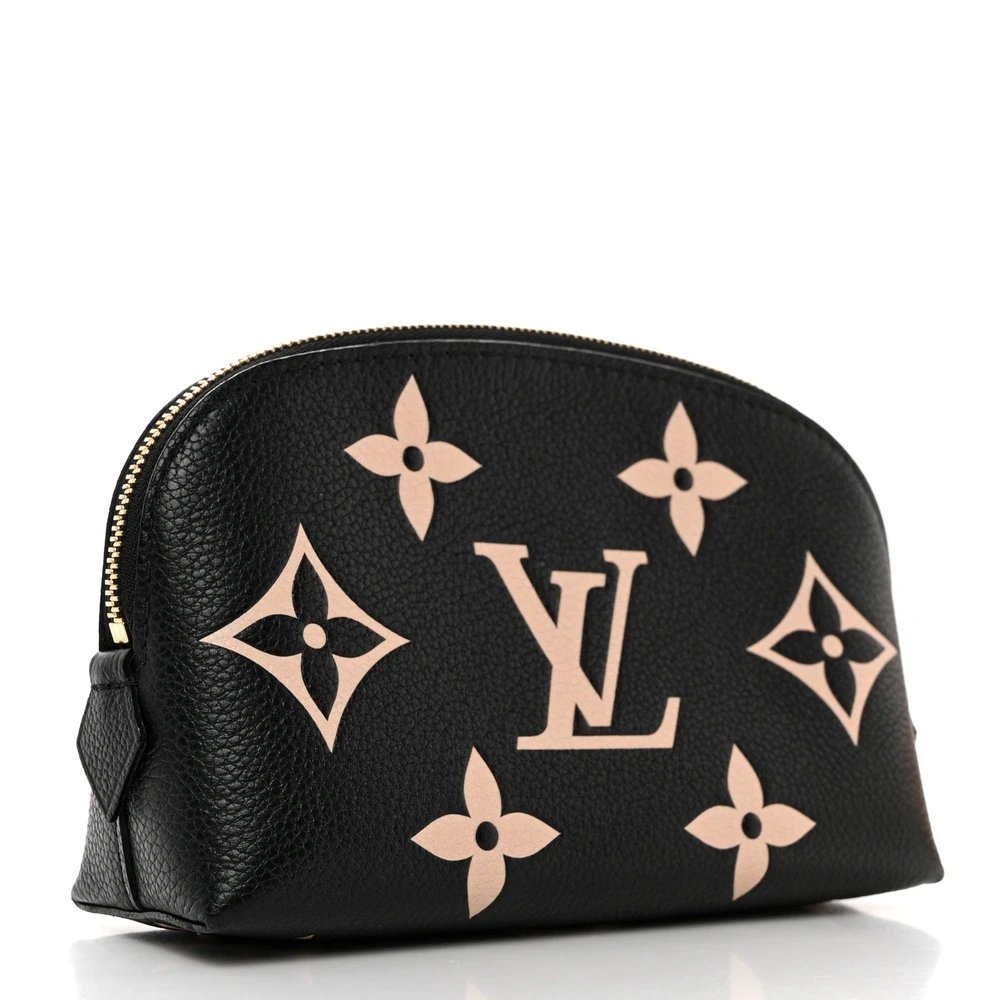 Cosmetic Pouch 1:1 Replica Black Beige Empreinte Monogram Giant Leather Gold Hardware Pouch - 图片 5