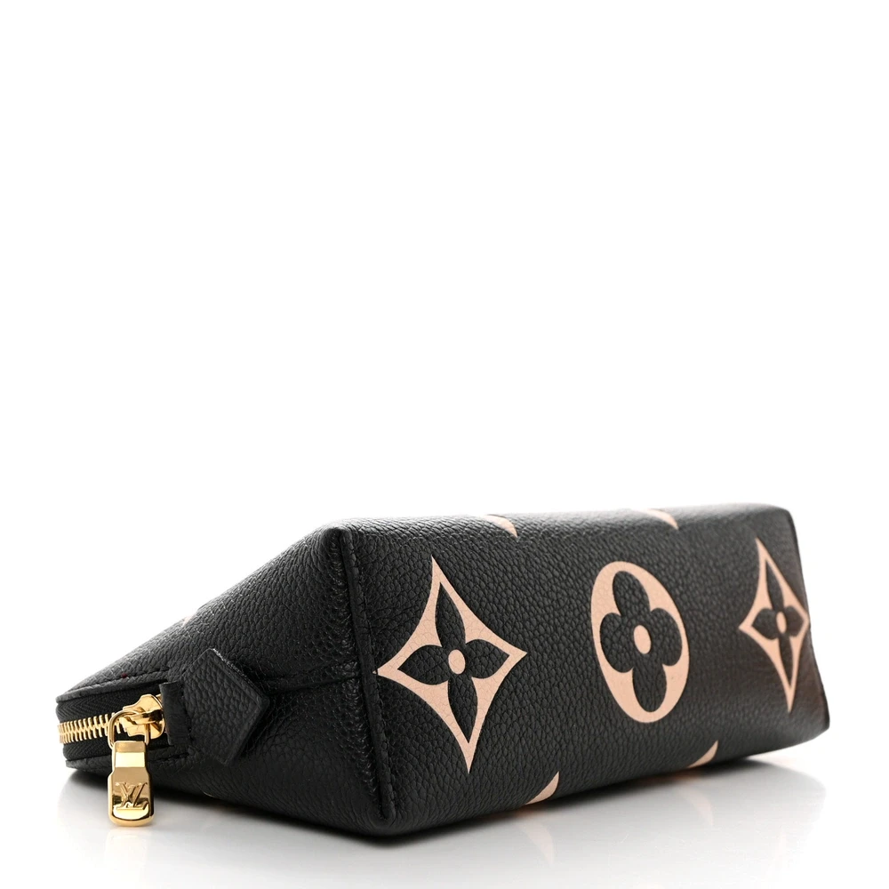 Cosmetic Pouch 1:1 Replica Black Beige Empreinte Monogram Giant Leather Gold Hardware Pouch - 图片 4