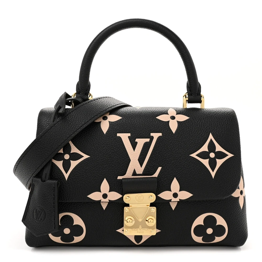 Madeleine BB Super Clone Black Beige Empreinte Monogram Giant Leather Gold Hardware Bag