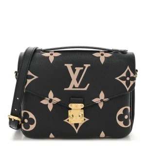 Luxury Pochette Métis 1:1 Replica Black Beige Empreinte Embossed Leather Crossbody bag