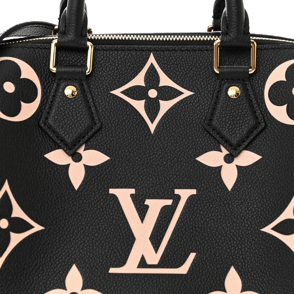 Speedy Bandoulière 25 1:1 replica Beige Empreinte Monogram Giant Leather Gold Hardware Bag - 图片 5
