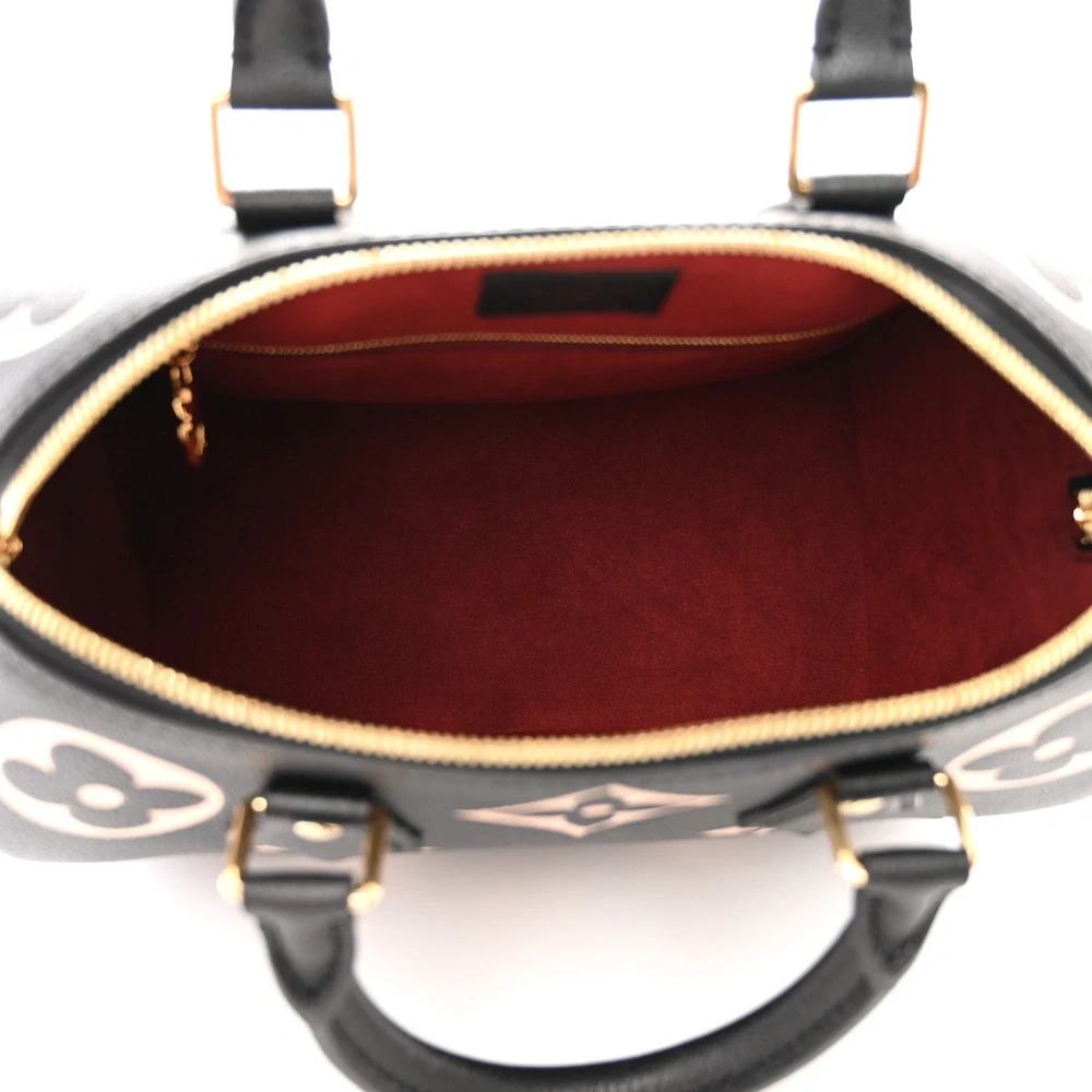 Speedy Bandoulière 25 1:1 replica Beige Empreinte Monogram Giant Leather Gold Hardware Bag - 图片 4