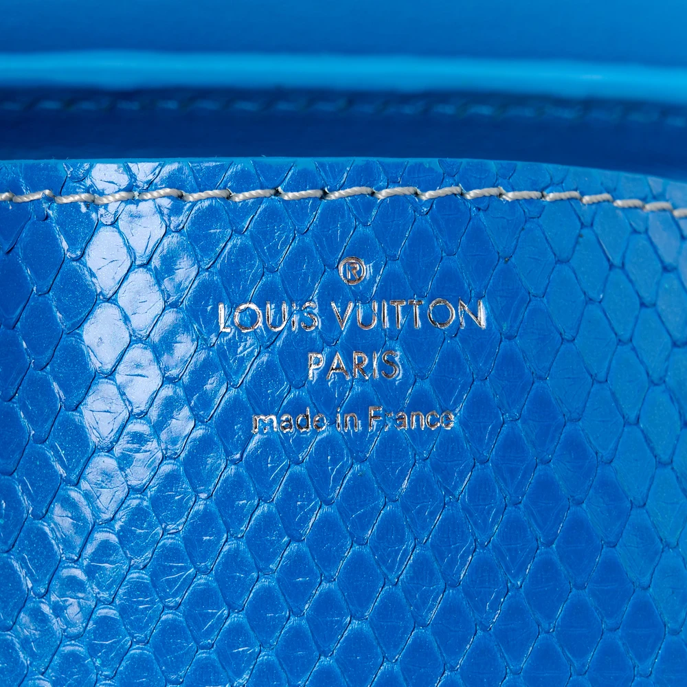 Twist PM 1:1 Replica Blue Monogram Leather Silver Hardware Chain HandBag - 图片 4