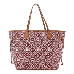 Neverfull MM Super Clone Bordeaux Jacquard Monogram Shoulder Bag Pochette