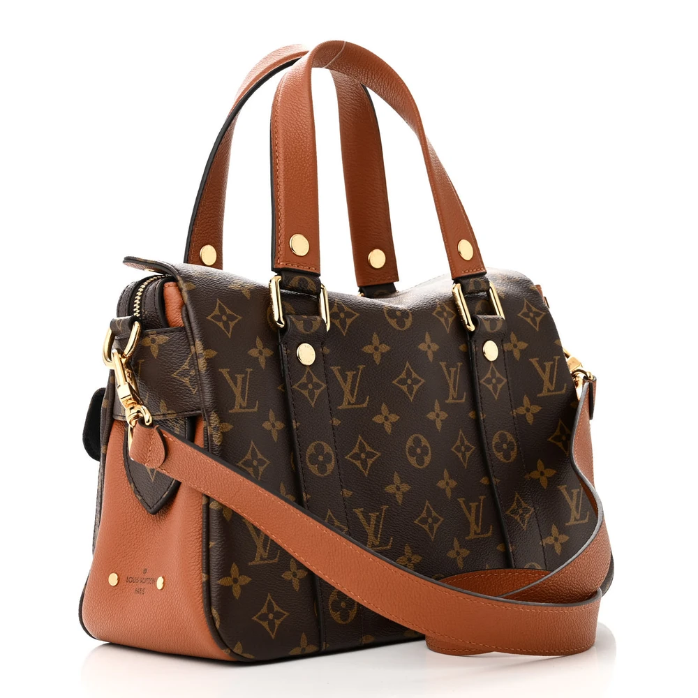 Manhattan NM Super Clone Caramel Monogram Canvas Gold Hardware Handbag - 图片 5