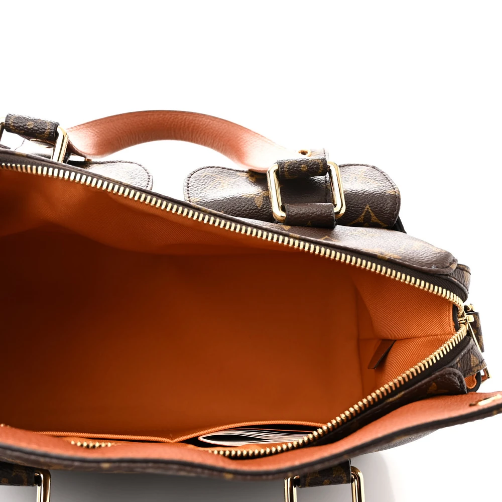 Manhattan NM Super Clone Caramel Monogram Canvas Gold Hardware Handbag - 图片 2