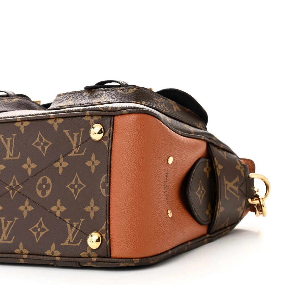 Manhattan NM Super Clone Caramel Monogram Canvas Gold Hardware Handbag - 图片 6