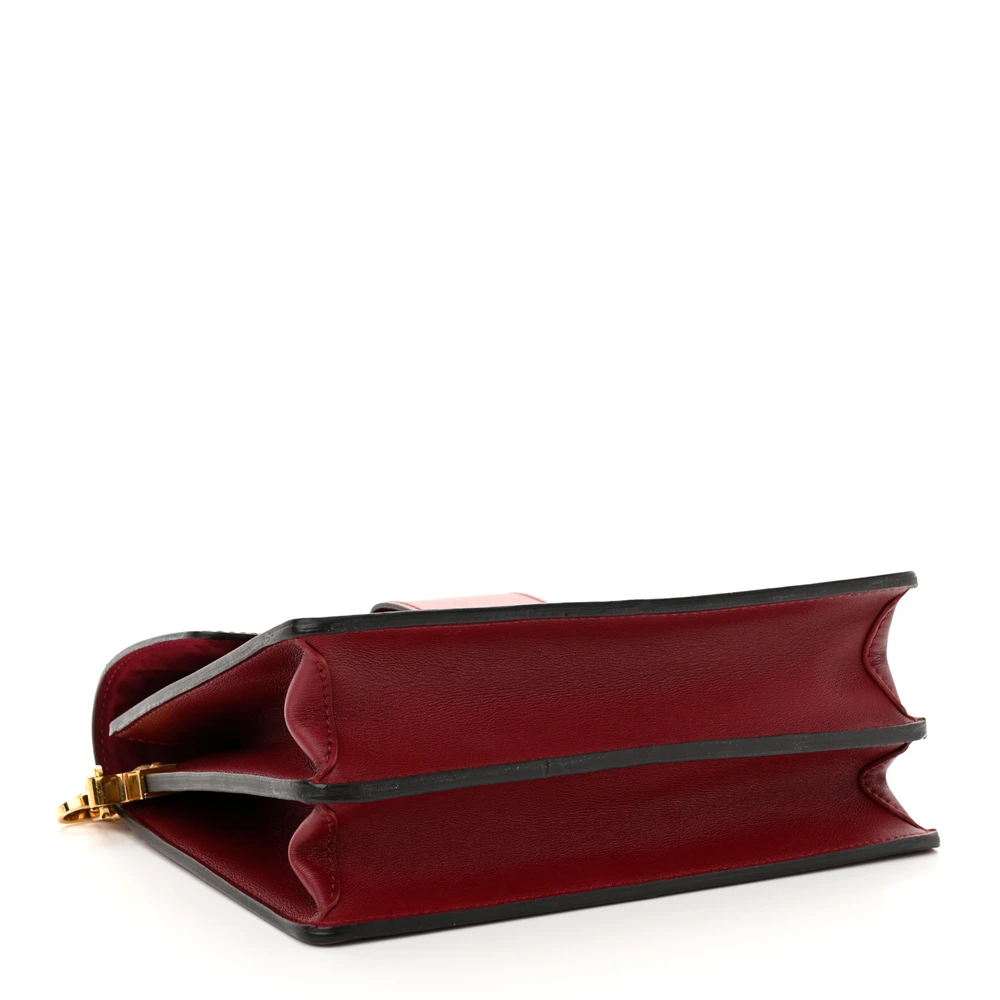 Dauphine MM 1:1 Replica Cherry Berry Smooth Calfskin Leather Gold Hardware Shoulder HandBag - 图片 6