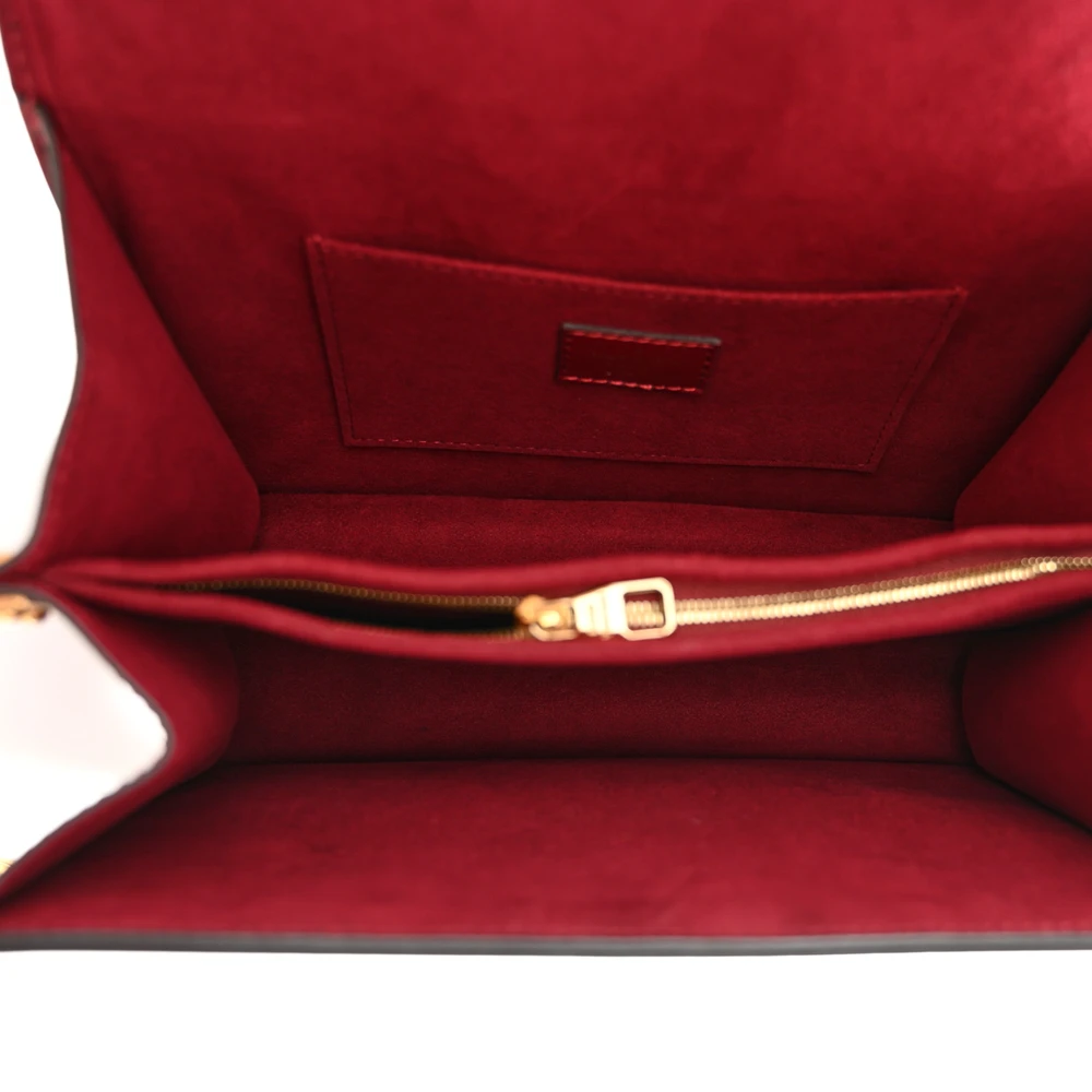 Dauphine MM 1:1 Replica Cherry Berry Smooth Calfskin Leather Gold Hardware Shoulder HandBag - 图片 3