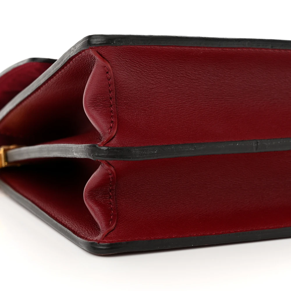 Dauphine MM 1:1 Replica Cherry Berry Smooth Calfskin Leather Gold Hardware Shoulder HandBag - 图片 2