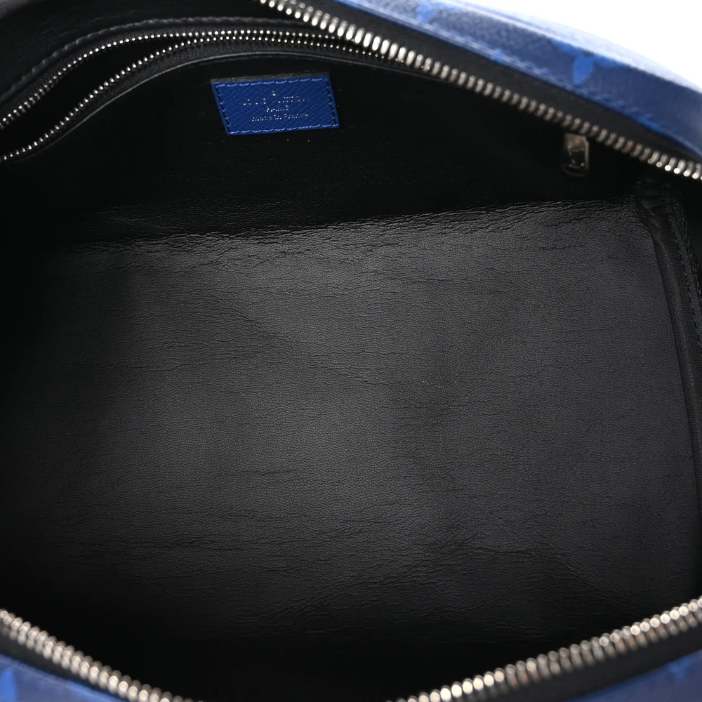 Dopp Kit Toilet Pouch PM Super Clone Cobalt Taigarama Leather Silver Hardware Pouch - 图片 4
