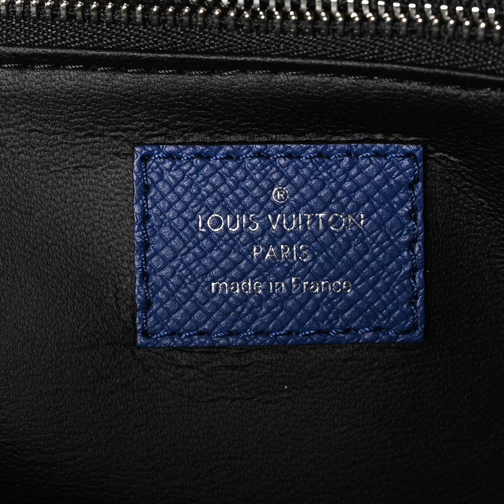 Dopp Kit Toilet Pouch PM Super Clone Cobalt Taigarama Leather Silver Hardware Pouch - 图片 3