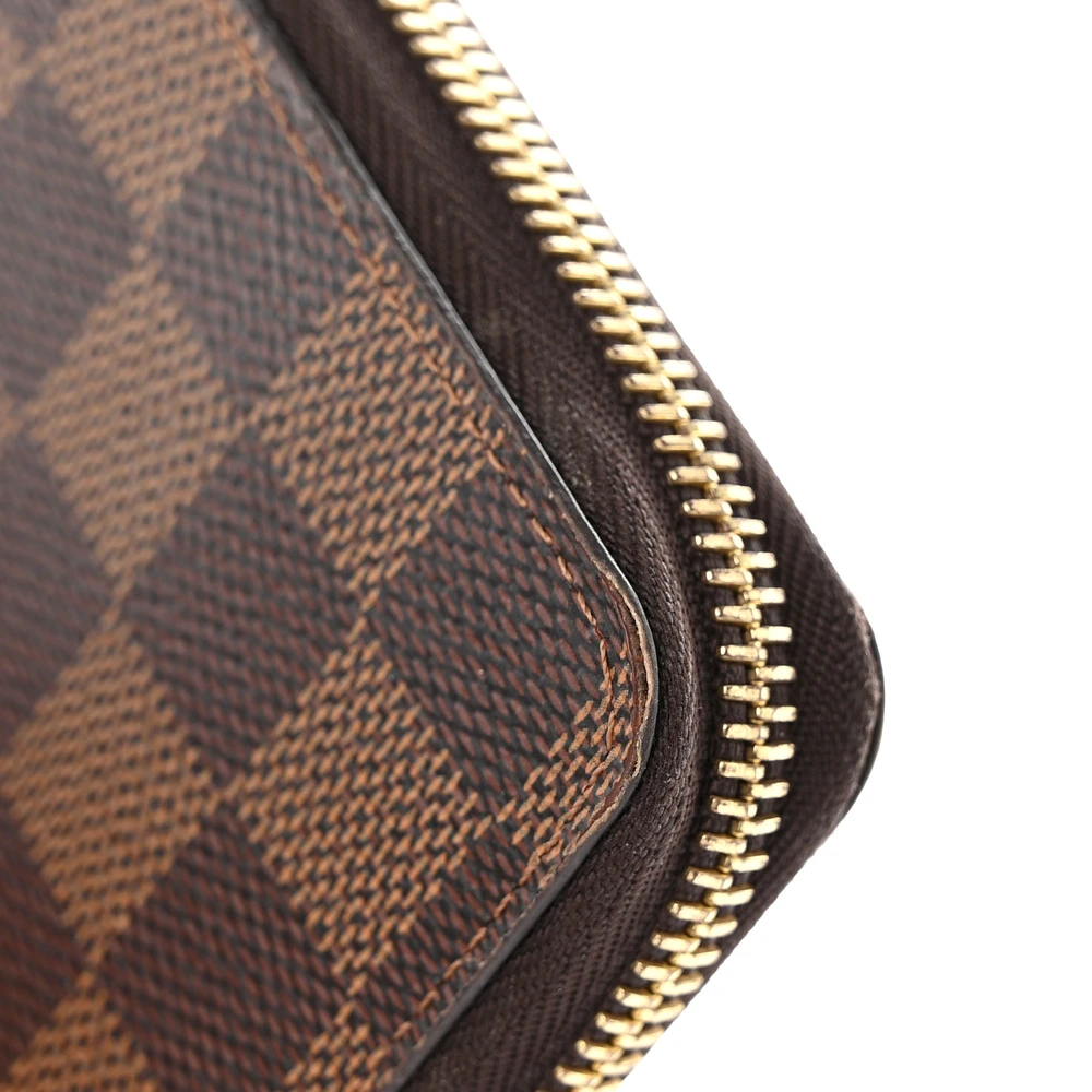 Damier Ebene Clemence Wallet 1:1 Replica Cherry Canvas Gold Hardware - 图片 6