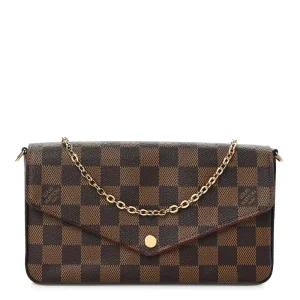Félicie Pochette 1:1 Replica Lou!S Vuiton Damier Ebene Checkered Canvas Chain Wallet