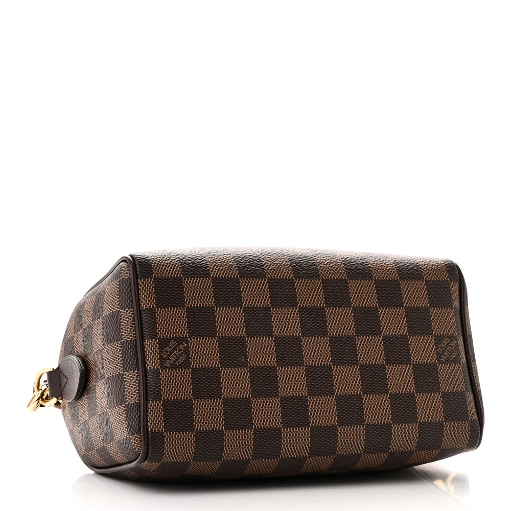 Speedy Bandoulière 20 Super Clone Brown Damier Ebene Canvas Gold hardware HandBag - 图片 6