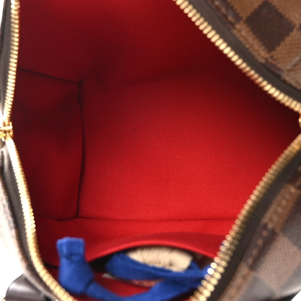Speedy Bandoulière 20 1:1 Replica Damier Ebene Canvas Gold Hardware HandBag - 图片 5