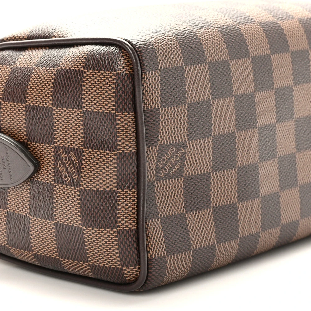 Speedy Bandoulière 20 1:1 Replica Damier Ebene Canvas Gold Hardware HandBag - 图片 3