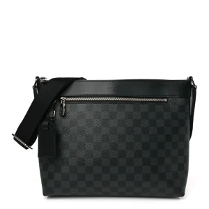 Mick PM 1:1 Replica Damier Graphite Canvas Silver Hardware Messenger Bag