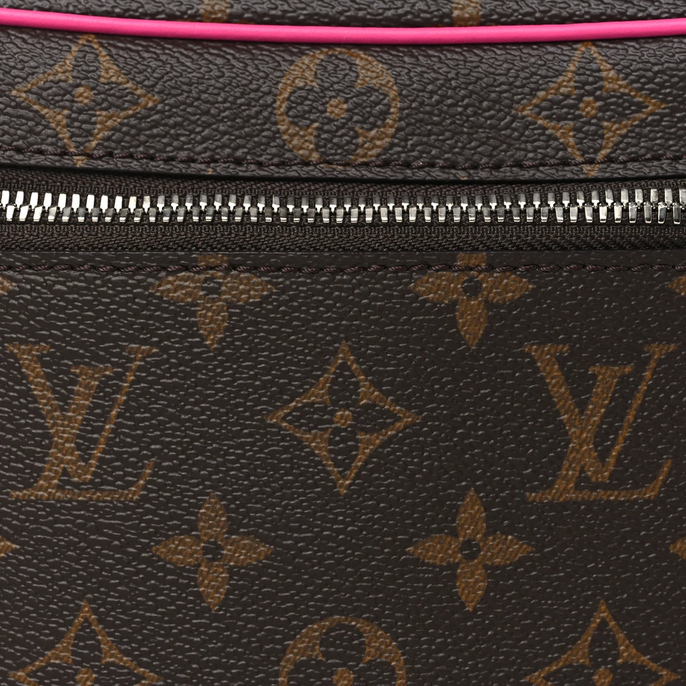 Nice Mini Super Clone Monogram Macassar Canvas Fuchsia Interior Travel Case - 图片 5
