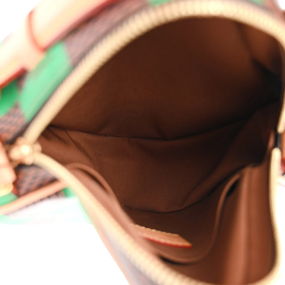 Chess Messenger 1:1 Replica Green Damier Pop Canvas CrossbodyBag - 图片 5
