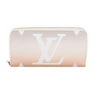 1:1 Lou!S Vuiton Wallet in Grey and Orange Monogram Canvas