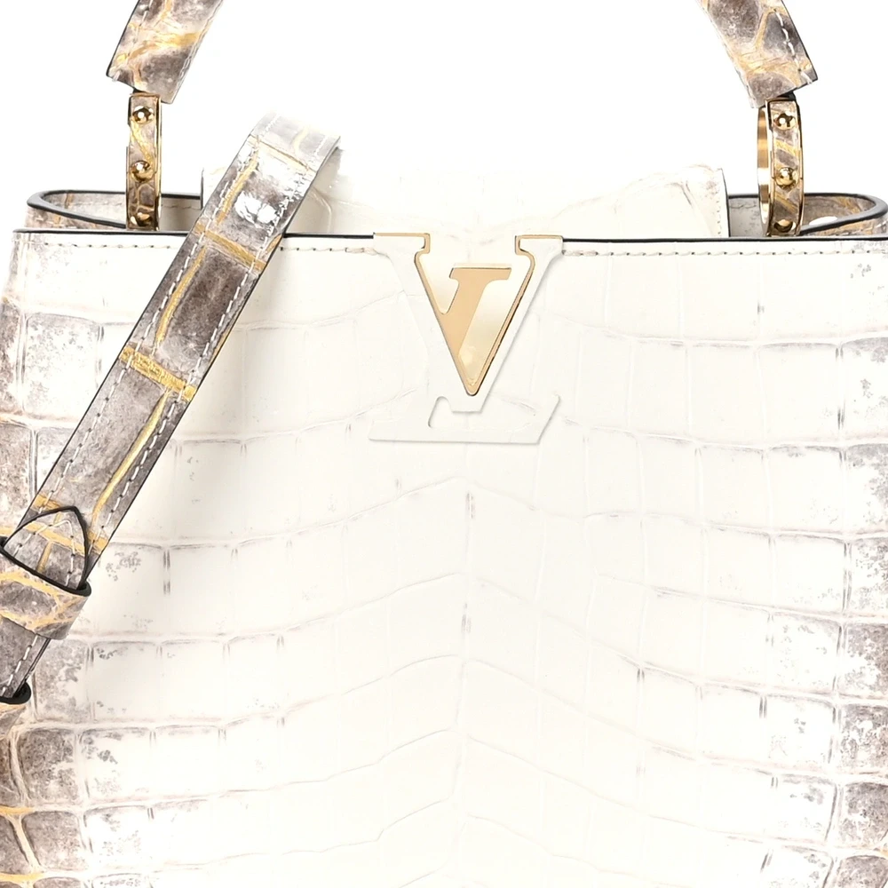 High-end Copy Lou!S Vuiton Himalaya Crocodile BB Capucines with Gold Hardware - 图片 6