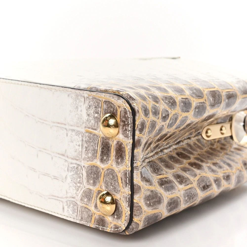 High-end Copy Lou!S Vuiton Himalaya Crocodile BB Capucines with Gold Hardware - 图片 3