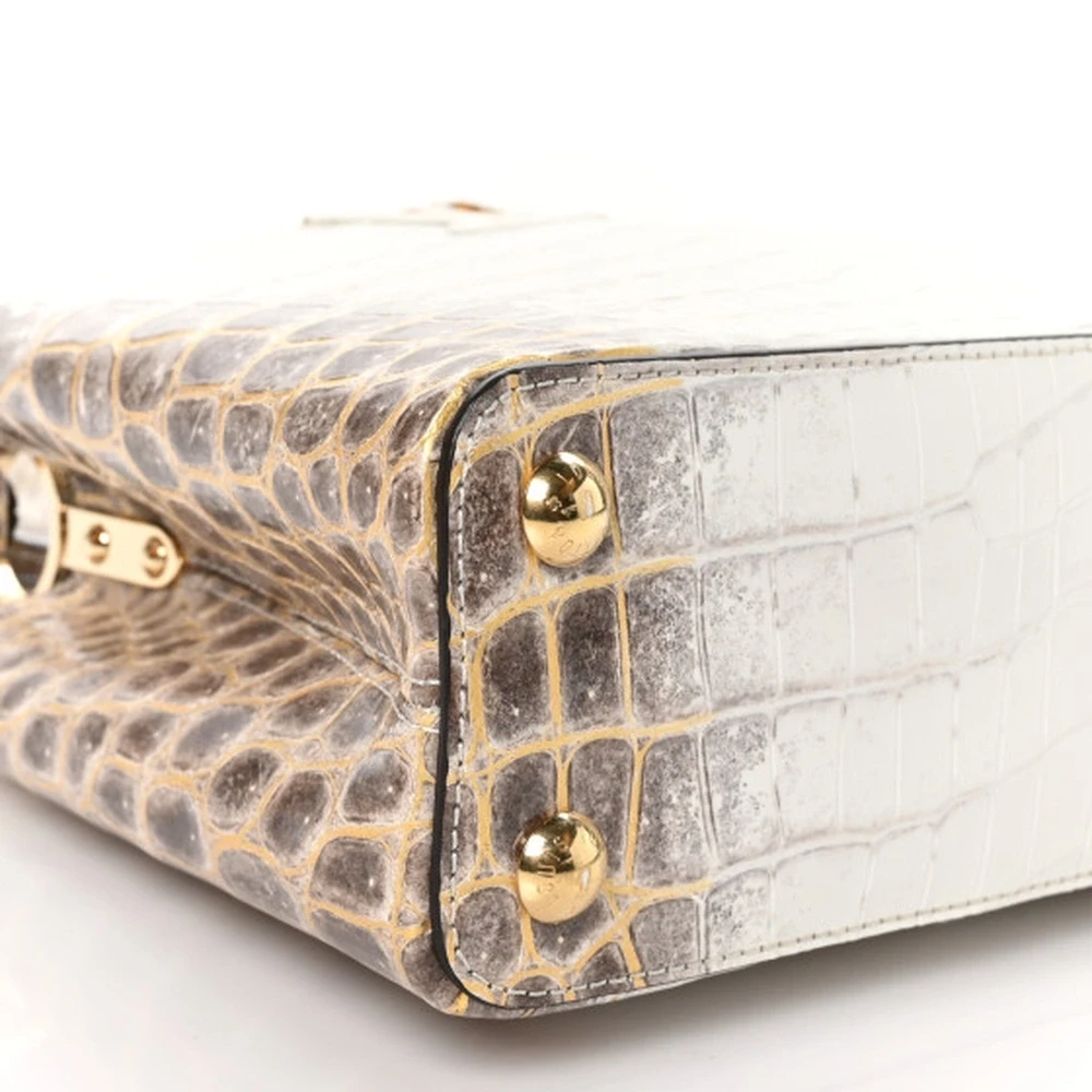 High-end Copy Lou!S Vuiton Himalaya Crocodile BB Capucines with Gold Hardware - 图片 2