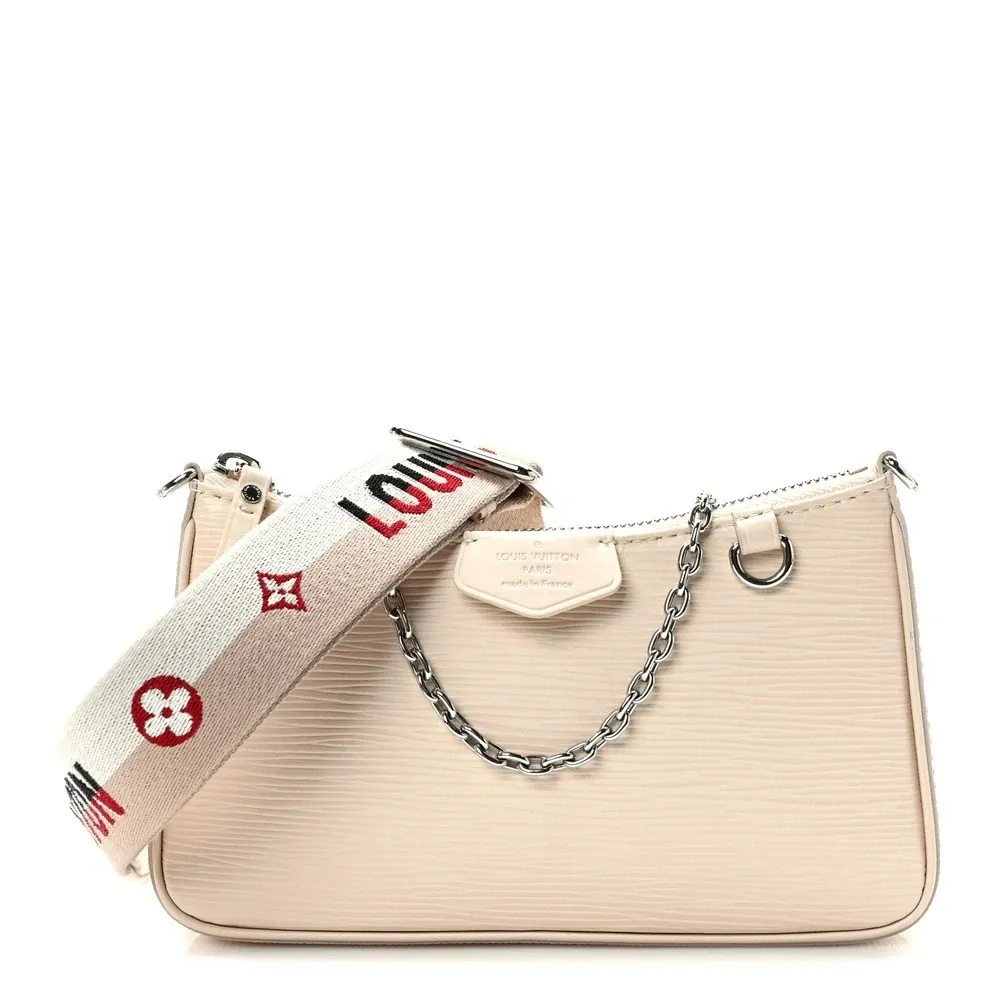 Easy Pouch On Strap Super Clone Quartz Epi Leather Mini Crossbody Bag