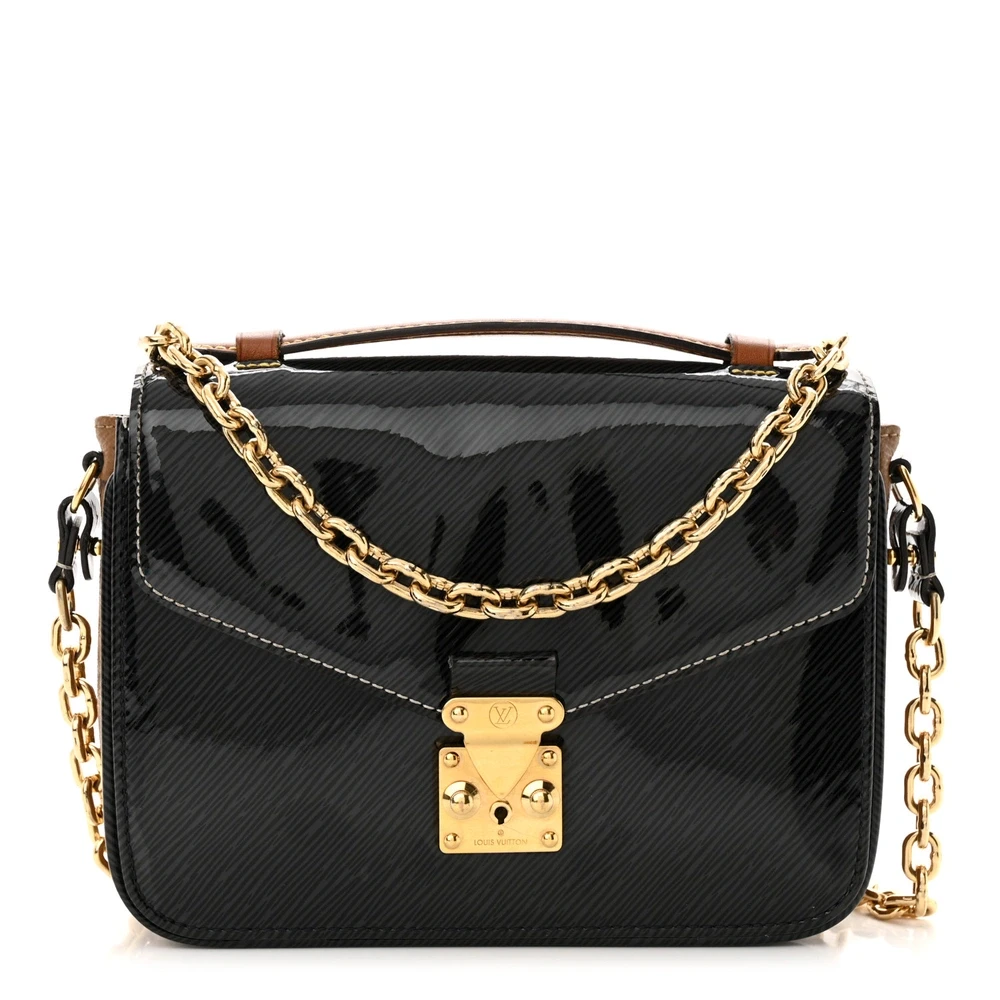 Mini Pochette Metis 1:1 Replica Marine Shiny Epi Leather Reverse Monogram Canvas Gold Hardware Bag