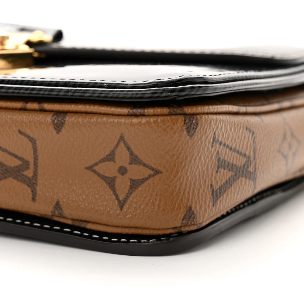 Mini Pochette Metis 1:1 Replica Marine Shiny Epi Leather Reverse Monogram Canvas Gold Hardware Bag - 图片 2
