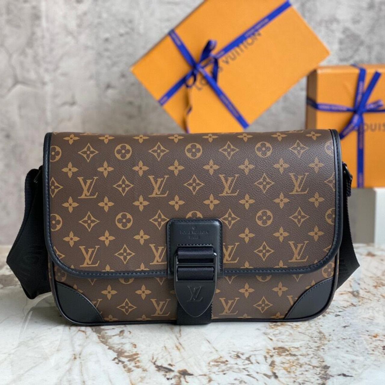 Super Clone Lou!S Vuiton Monogram Macassar Archy Messenger Unisex Bag - 图片 4
