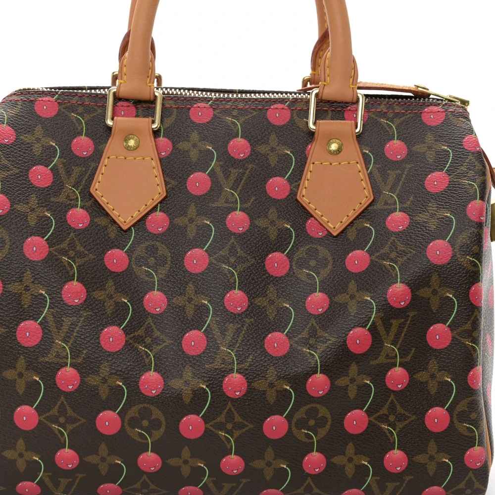 1:1 Replica LV Cerises Speedy 25 Handbag in Monogram Canvas With Smiling Cherry Overlays - 图片 6