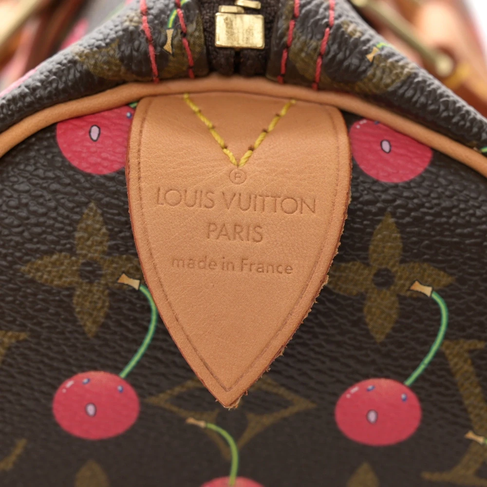 1:1 Replica LV Cerises Speedy 25 Handbag in Monogram Canvas With Smiling Cherry Overlays - 图片 4