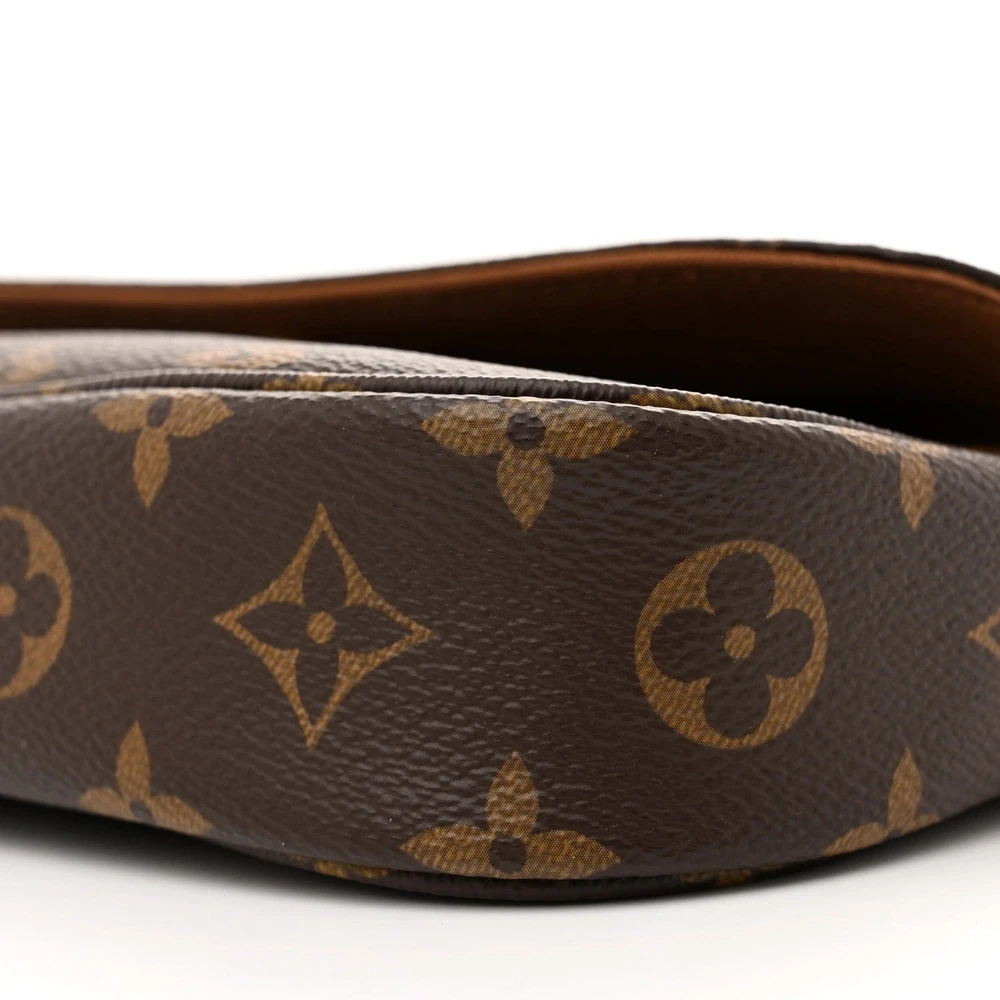 Ivy Wallet On Chain 1:1 Replica silhouette with Monogram style canvas with Gold Hardware - 图片 2